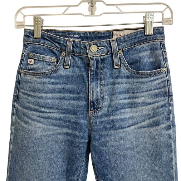 AG Adriano Goldschmied Isabelle Straight Leg Jeans Size 23 High Rise Cropped - Picture 6 of 16
